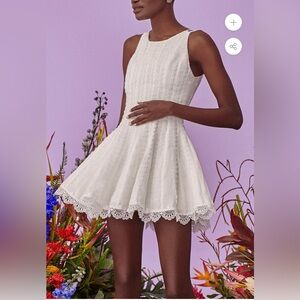 New without tags WAIMARI Dalila guipure lace-trimmed linen mini dress. Size M